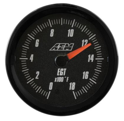 AEM Analog Style Exhaust Gas Temperature (EGT) Display Gauge | 0 to 1800F - #30-5131