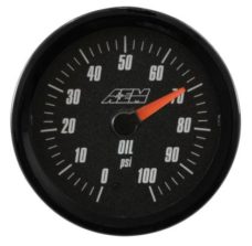 AEM Analog Style Oil Pressure Display Gauge | 0 to 150PSI - #30-5135