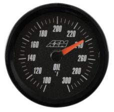 AEM Analog Style Oil / Water / Trans Temperature Display Gauge | 100 to 300F - #30-5140
