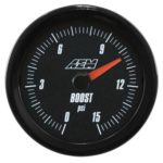 AEM Analog Style Boost/Fuel Pressure Display Gauge | 0 to 15PSI - #30-5144